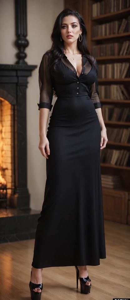 opening her dress as she walks
