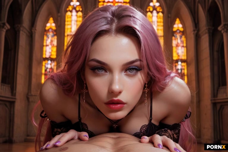 She is staring in my eyes with feigned empathy