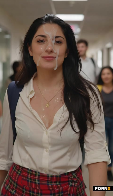 she walk on the crowded corridor of the college