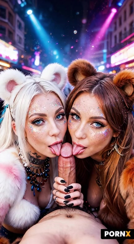 Licking penis