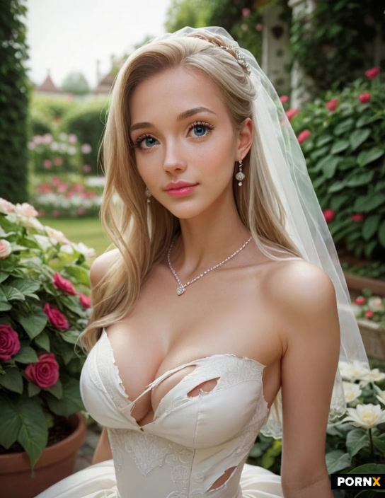 man's hand pulls down the dress