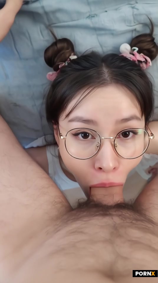 A close‑up POV from a man's perspective as a thick