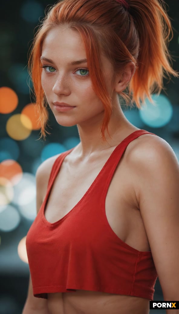 pulls up crop-top
