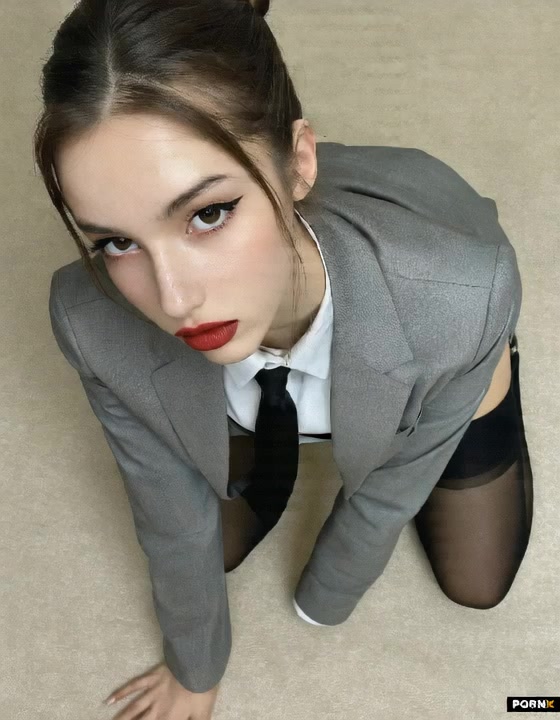The woman is focused